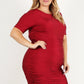 Plus Size Solid Bodycon Mini Dress