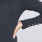 V-neck Sweater W/rivet Button