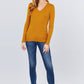 V-neck Sweater W/rivet Button