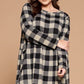 Soft Knit Buffalo Plaid Tunic Top