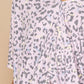 Leopard And Letter Printed Knit Top