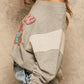 A French Terry Knit Graphic Sweatshirt