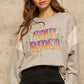 A French Terry Knit Graphic Sweatshirt