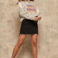 A French Terry Knit Graphic Sweatshirt