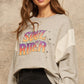 A French Terry Knit Graphic Sweatshirt