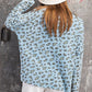 Leopard Printed Garment Dye Loose Fit Knit Top