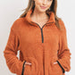 Long Sleeve Half Zipper Pullover Loopie Terry