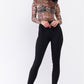 Brown Cheetah Sheer Mesh Mock Neck Long Sleeve Bodysuit