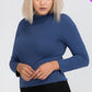 Plus Size Mock Neck Solid Top