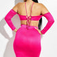 Solid Rayon Spandex Spaghetti Strap Halter Neck Off The Shoulder Top And Skirt 2 Piece Set