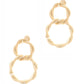 Secret Box Double Twist Metal Dangle Stud Earring