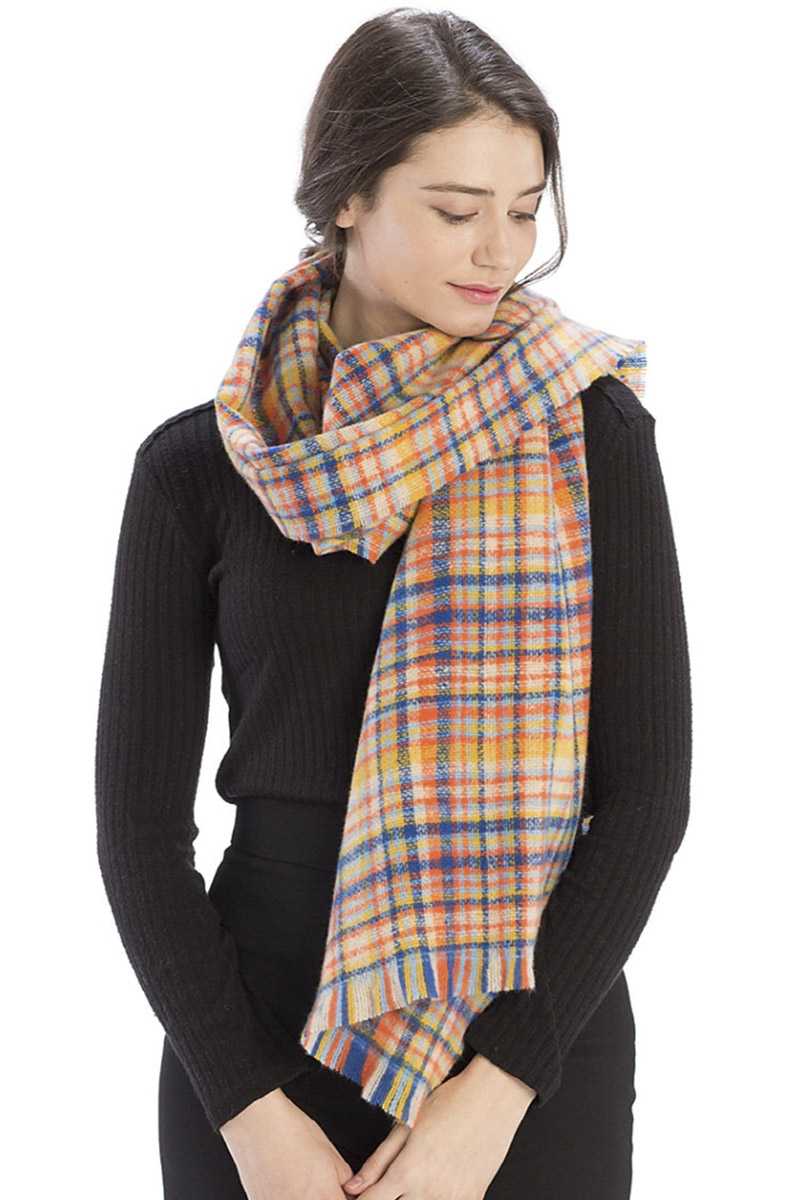 Colored Plaid Checkered Scarf