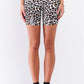 Leopard Print High Waisted Fitted Yoga Biker Shorts