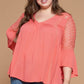 Solid Woven Babydoll Blouse