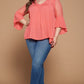 Solid Woven Babydoll Blouse