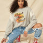 A French Terry Knit Graphic Sweatshirt