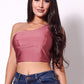 Sleeveless One Shoulder Bustier Crop Top