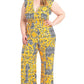 Greek Key Print Formal Jumpsuit