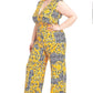 Greek Key Print Formal Jumpsuit