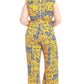 Greek Key Print Formal Jumpsuit