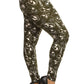 Skulls And Bones Graphic Printed Knit Legging With Elastic Waist Detail. High Waist Fit.