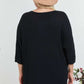 Solid Round Neck 3/4 Sleeve Sweater Top