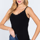 Heavy Rib Cami W/lace Bodysuit