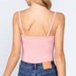 Heavy Rib Cami W/lace Bodysuit