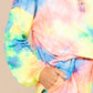 Tie-dye Printed Knit Top And Shorts Set