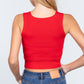 Sleeveless V-neck Twist Knot Knit Top