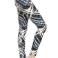 Yoga Style Banded Lined Tie Dye Printed Knit Legging With High Waist