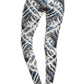 Yoga Style Banded Lined Tie Dye Printed Knit Legging With High Waist