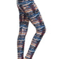 Yoga Style Banded Lined Tie Dye Printed Knit Legging With High Waist