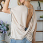 Open Back Wide Sleeve Shorsleeve Top