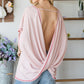 Open Back Wide Sleeve Shorsleeve Top