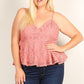 Plus Size Lace Sleeveless Top