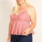 Plus Size Lace Sleeveless Top