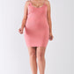 Plus Size Lite Mauve Sleeveless Scoop Neck Bodycon Cami Mini Dress