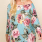 Plus Size Floral Printed Venezia One Shoulder Fashion Top