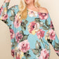 Plus Size Floral Printed Venezia One Shoulder Fashion Top