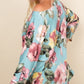 Plus Size Floral Printed Venezia One Shoulder Fashion Top