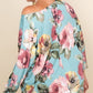 Plus Size Floral Printed Venezia One Shoulder Fashion Top