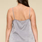 Solid Satin Sleeveless Cami Woven Tank Top