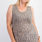 Rayon Rib Printed Knit Tank Top