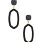 Beaded Oval Post Drop Earring