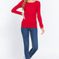 Long Slv Scoop Neck Thermal Top