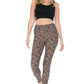 Yoga Style Banded Lined Multi Printed Knit Legging With High Waist