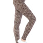 Yoga Style Banded Lined Multi Printed Knit Legging With High Waist