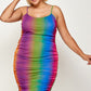 Plus Size Rainbow Ombre Print Cami Dress