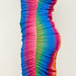 Plus Size Rainbow Ombre Print Cami Dress